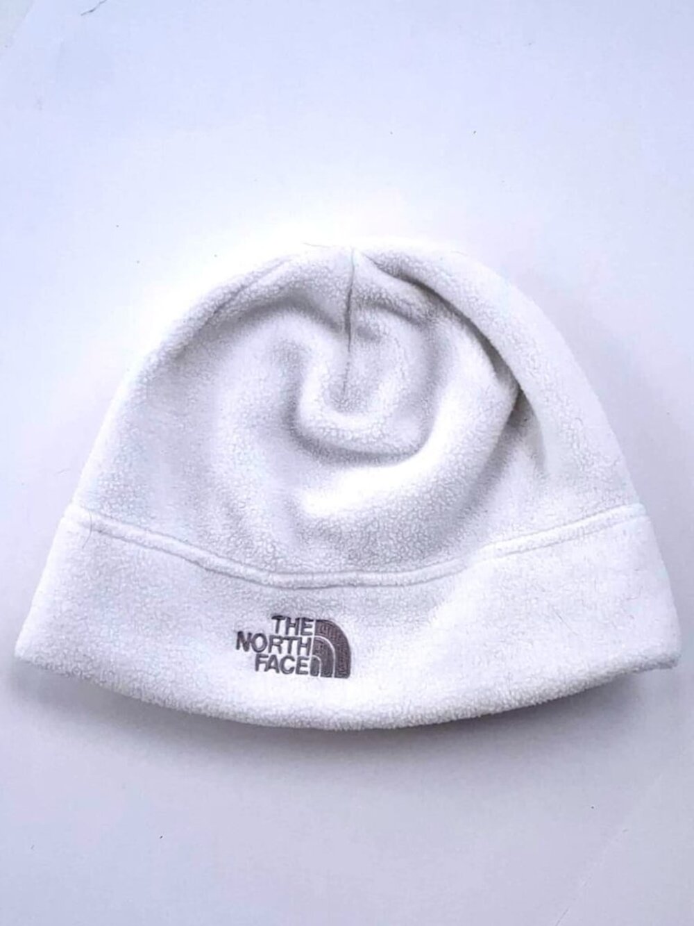 The North Face White Fleece Beanie Winter Hat - One Size Unisex